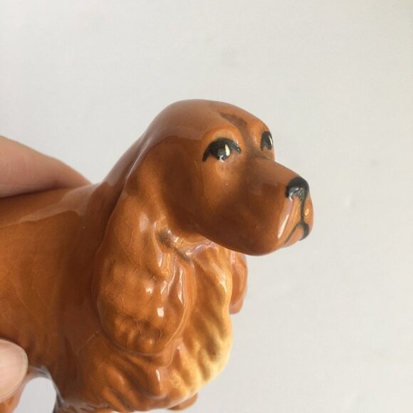 Vintage Dog Figurine Statue - Cocker Spaniel, Brown, 1950s - Picture 6 of 10